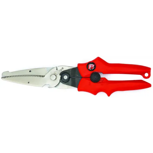 Wiss MPX5-06 Mpx5 Snip, 13.78 Inch Overall Length, Straight Cut, Steel Blade, Comfort-Grip Handle, Red Handle