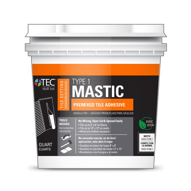 TEC Ceramic Tile Mastic Type 1 1-Quart 1-Quart Ceramic Tile Mastic