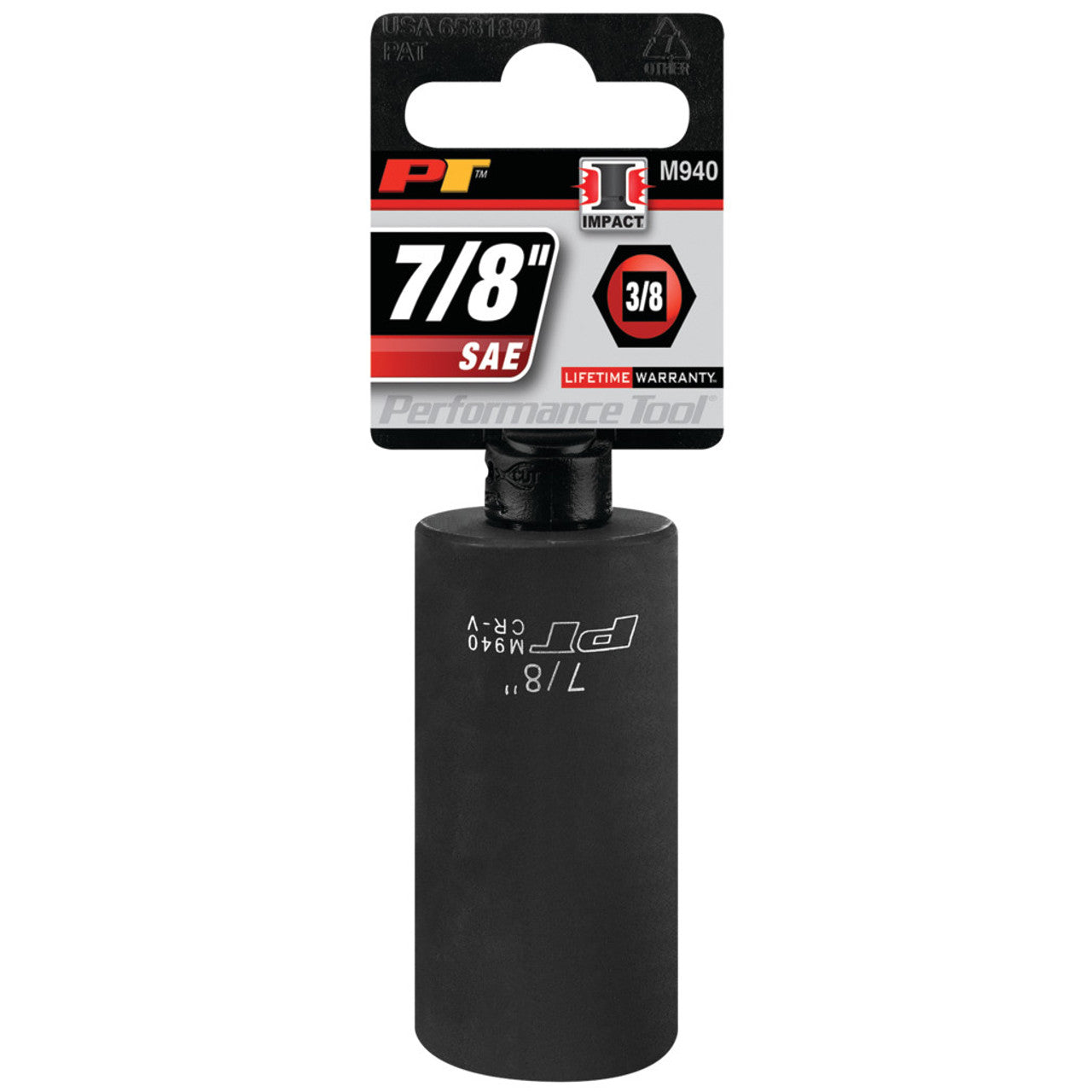 Performance Tool Deep Well Impact Socket 3/8" Drive 6 Point SAE