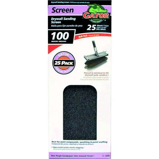 Gator 4"x 11" Sanding Screen 100 Grit 1 Piece