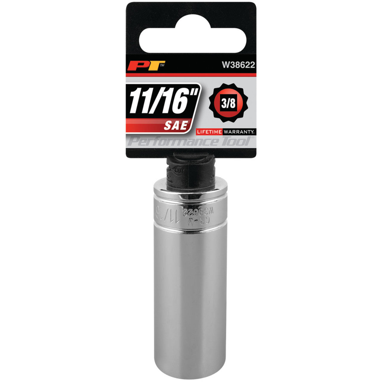 Performance Tool Deep Well 3/8" Drive Socket 12 Point SAE