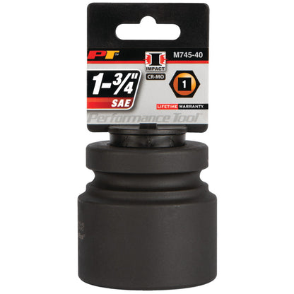 Performance Tool Impact Socket 1" Drive 6 Point SAE