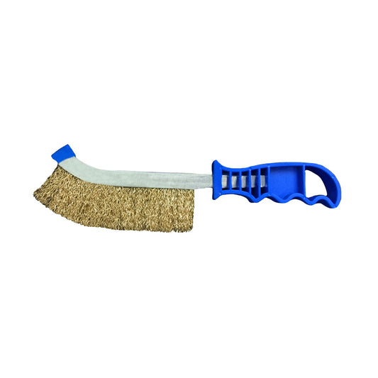 GRIP Wire Brush, Carbon Steel Bristle, Plastic Handle