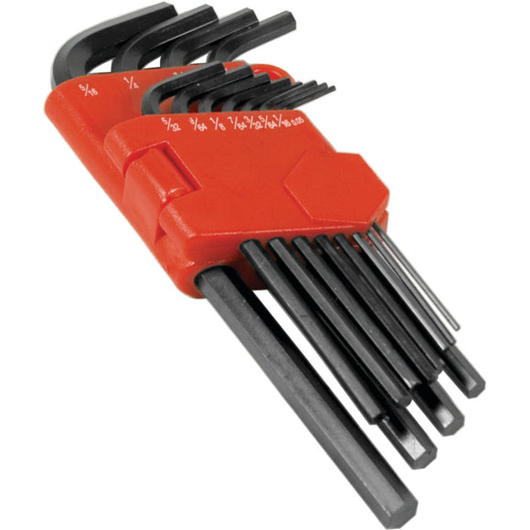 Performance Tool Long Hex Key Wrench SAE 12 Piece