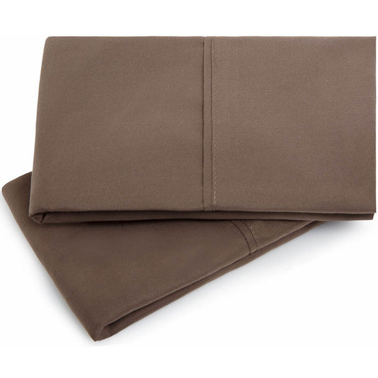 Malouf Brushed Microfiber Pillowcase Set Chocolate