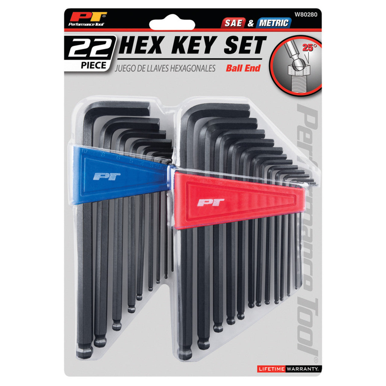 Performance Tool Ball End Hex Key Set SAE/Metric