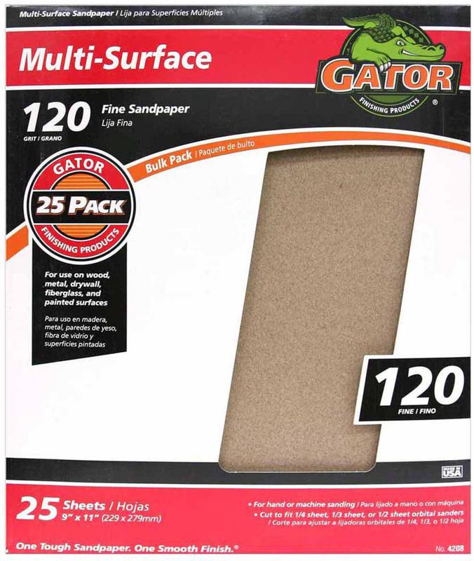 Gator 9" x 11" Sand Paper 120 Grit 1 Piece