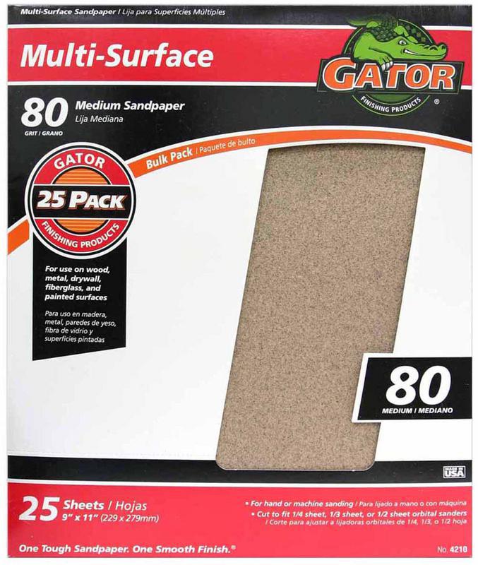 Gator 9" x 11 " Sand Paper 80 Grit 1 Piece