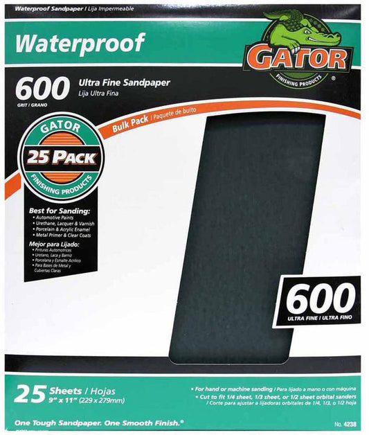 Gator 9" x 11" Sand Paper 600 Grit 1 Piece