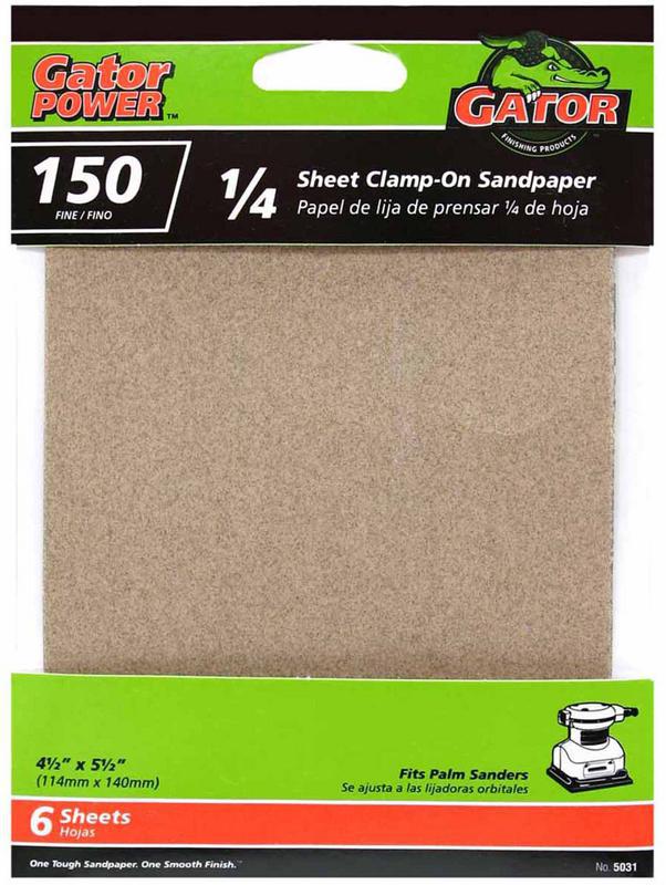 Gator 1/4 Clamp On Sanding Sheet 150 Grit 6 Pack