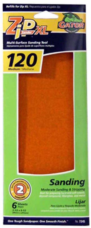 Gator 120 Grit Multi-Surface Sanding Sheet 6 Pack