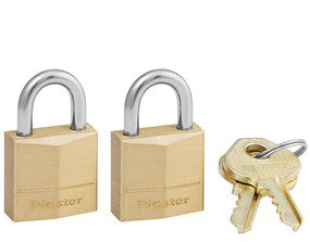 Master Lock 2Pk 3/4" Brass Padlocks