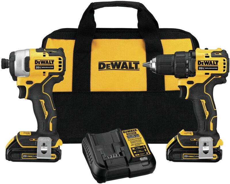 Dewalt 20V Atomic Brushless Drill & Impact Driver Kit