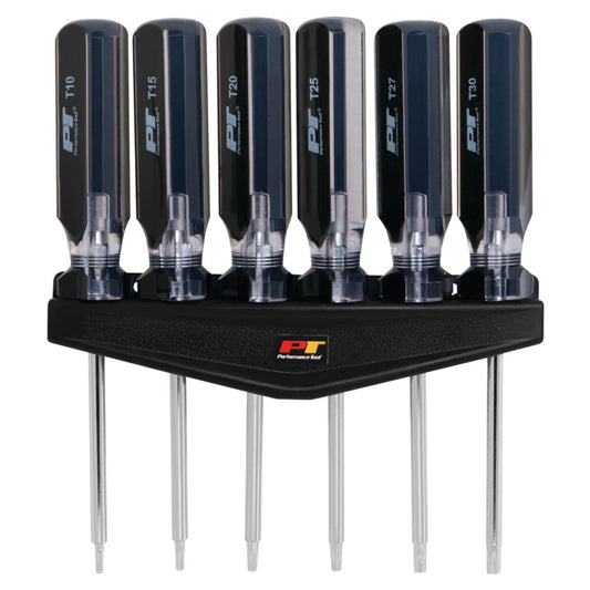 Performance Tool Star Screwdriver Set & Rack 6 Piece