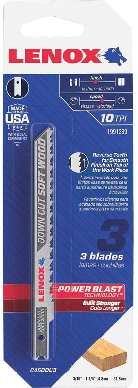 Lenox 3 Pack 10T Jig Saw Blade