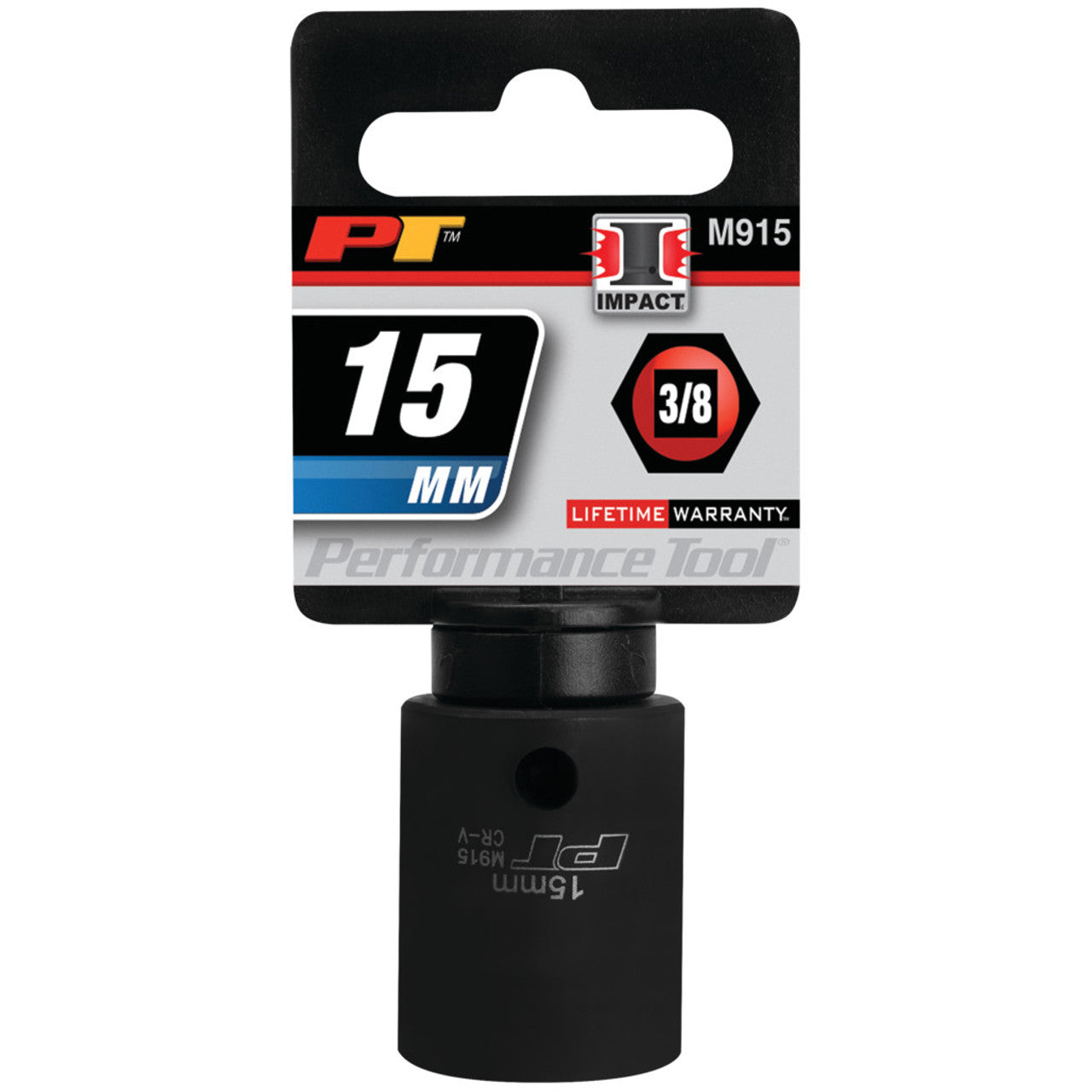 Performance Tool Impact Socket 3/8" Drive 6 Point Metric