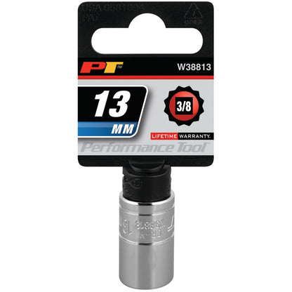 Performance Tool 3/8" Drive Socket 12 Point Metric