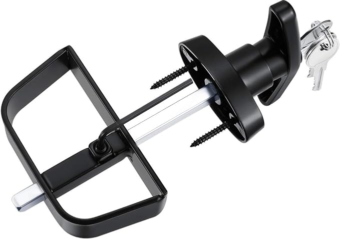 Shed Door Latch T-Handle Lock Kit with 2 Keys