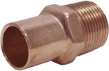 Pipe Adapter Coupling, 3/4 in, Male Sweat x Barb, Copper