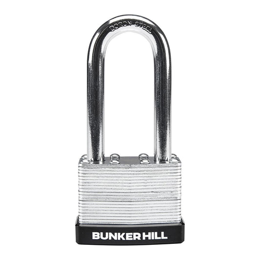 BUNKER HILL SECURITY 2 in. Solid Aluminum Padlock with Long Shackle