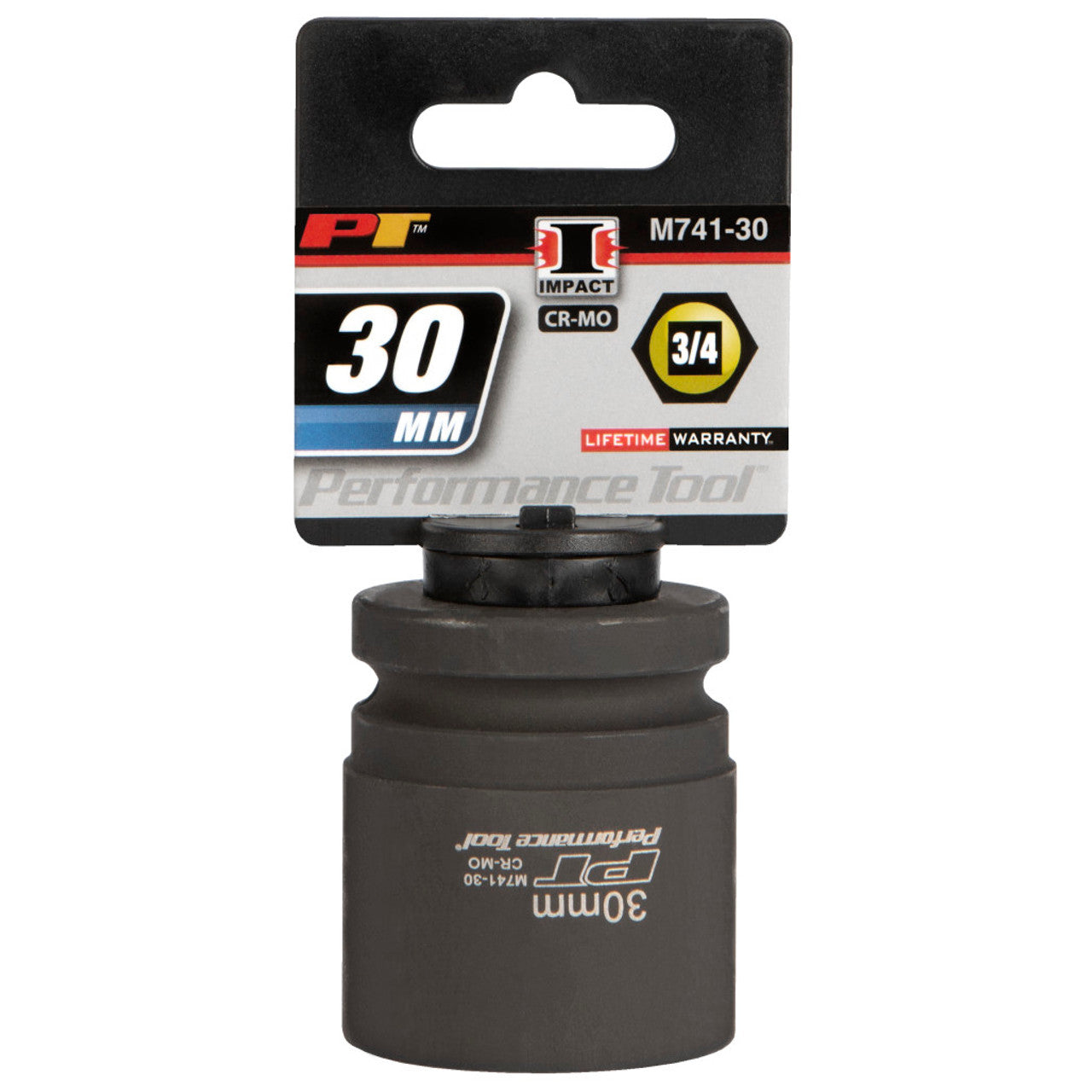 Performance Tool Impact Socket 3/4" Drive 6 Point Metric