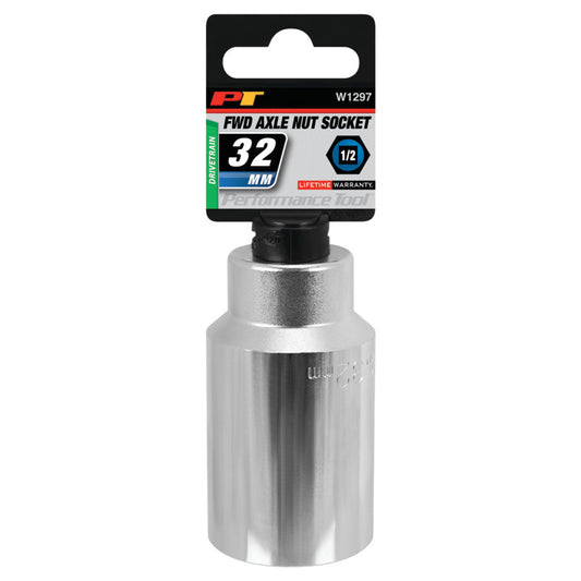 Performance Tool 32mm FWD Axle Nut Socket CrV