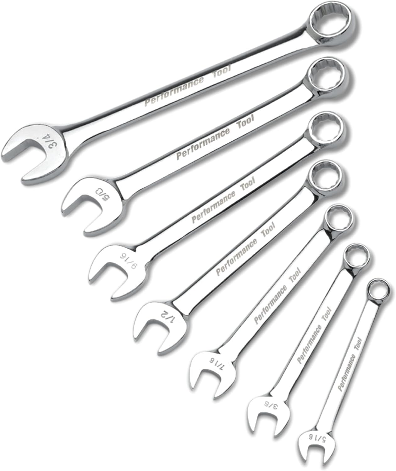 Performance Tool SAE Combination Wrench Set