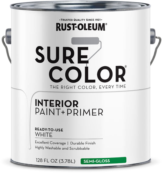 Rustoleum Semi-Gloss White Interior Paint 1 Gallon