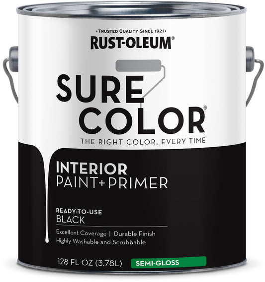 Rustoleum Semi-Gloss Black Interior Paint 1 Gallon