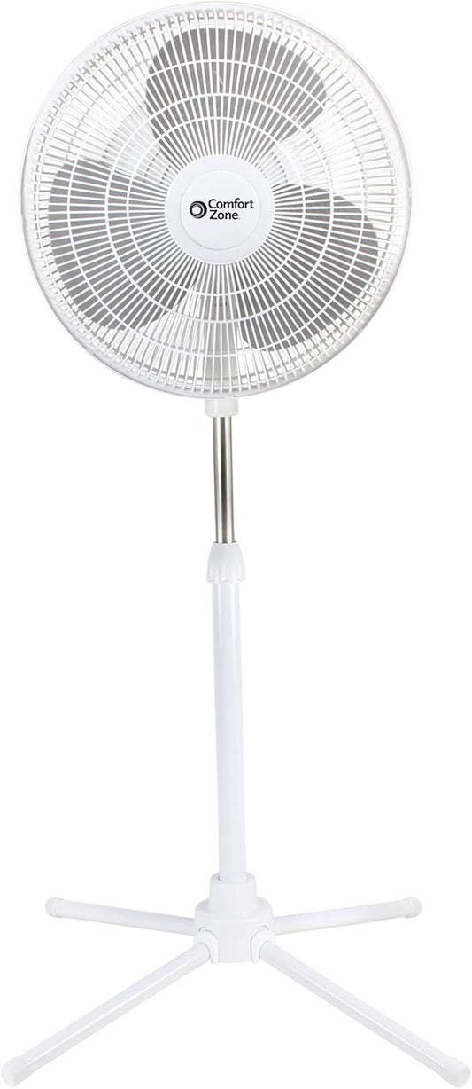 Comfort Zone 16" Oscillating Pedestal Fan