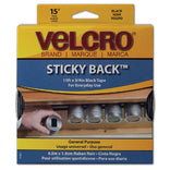 Vercro Usa Black  15'X3/4" Sticky Back