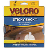 Velcro Usa White 15'X3/4" Sticky Back