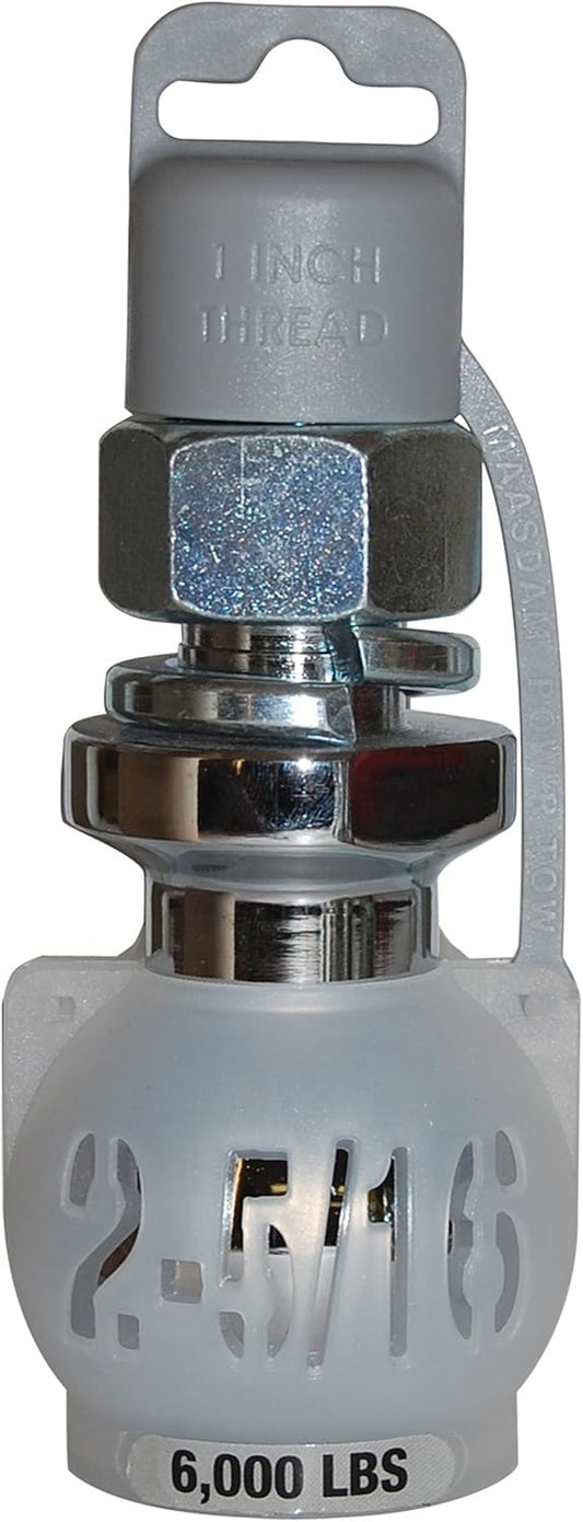 Maasdam MPT040 2-5/16-Inch with 1-Inch Thread 6000-Pound Chrome Hitch Ball