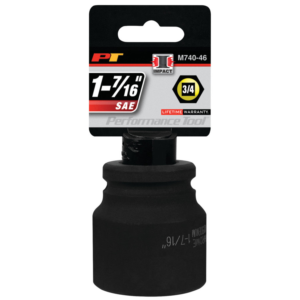 Performance Tool Impact Socket 3/4" Drive 6 Point SAE