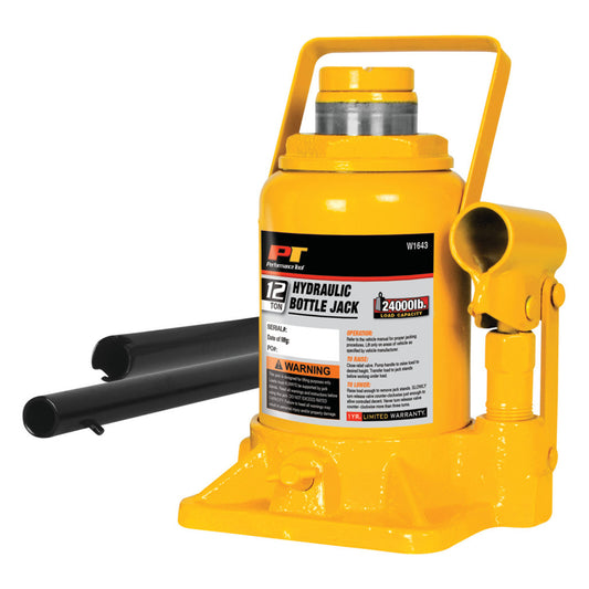 Performance Tool 12 Ton Shorty Hydraulic Bottle Jack