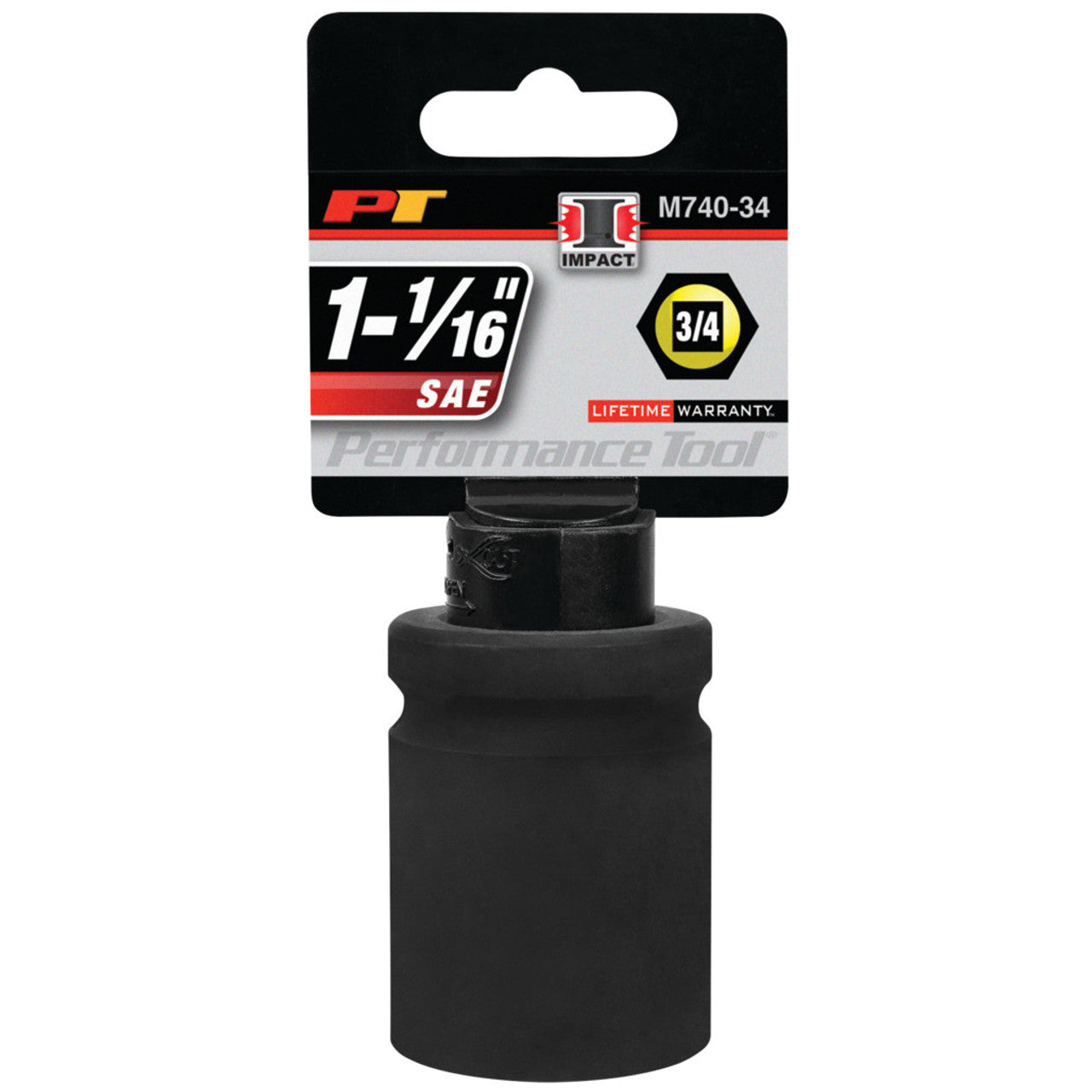 Performance Tool Impact Socket 3/4" Drive 6 Point SAE