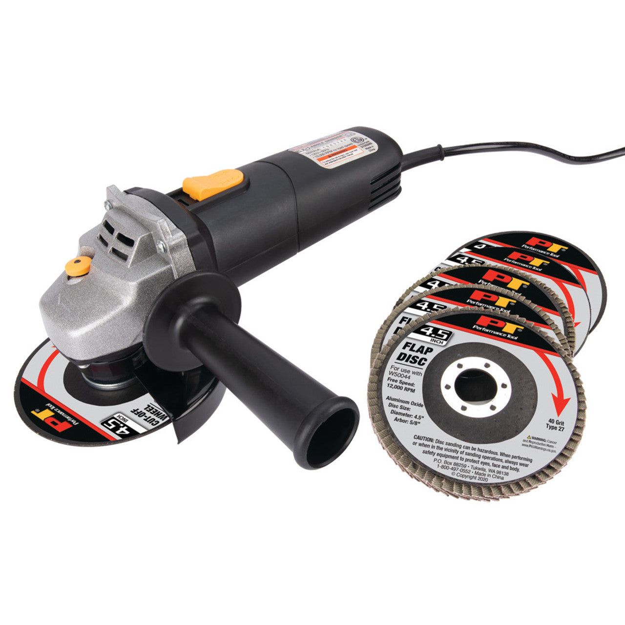 Performance Tool 4-1/2" Angle Grinder