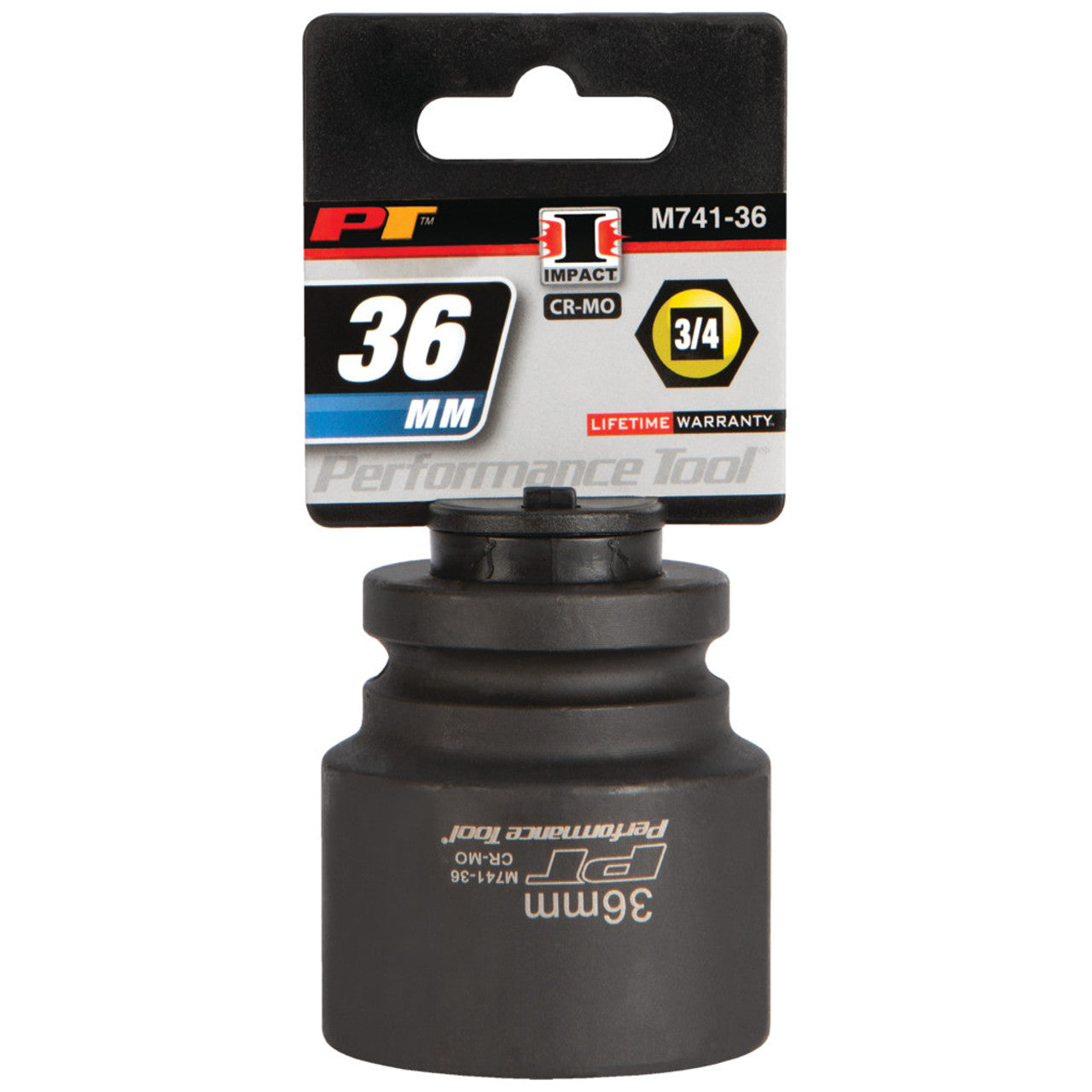 Performance Tool Impact Socket 3/4" Drive 6 Point Metric