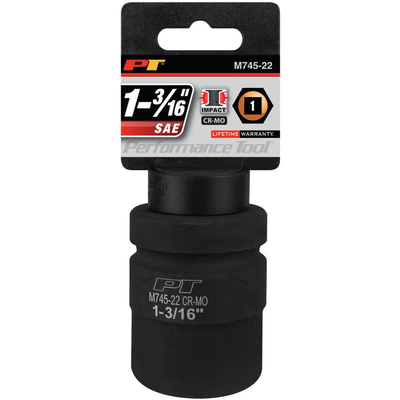 Performance Tool Impact Socket 1" Drive 6 Point SAE