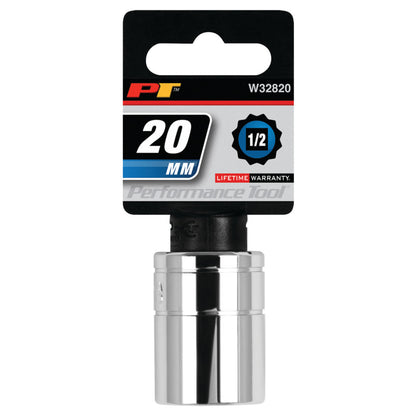 Performance Tool 1/2" Drive Socket 12 Point Metric