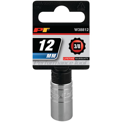 Performance Tool 3/8" Drive Socket 12 Point Metric