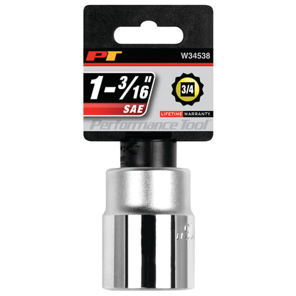 Performance Tool 3/4" Drive Socket 12 Point SAE