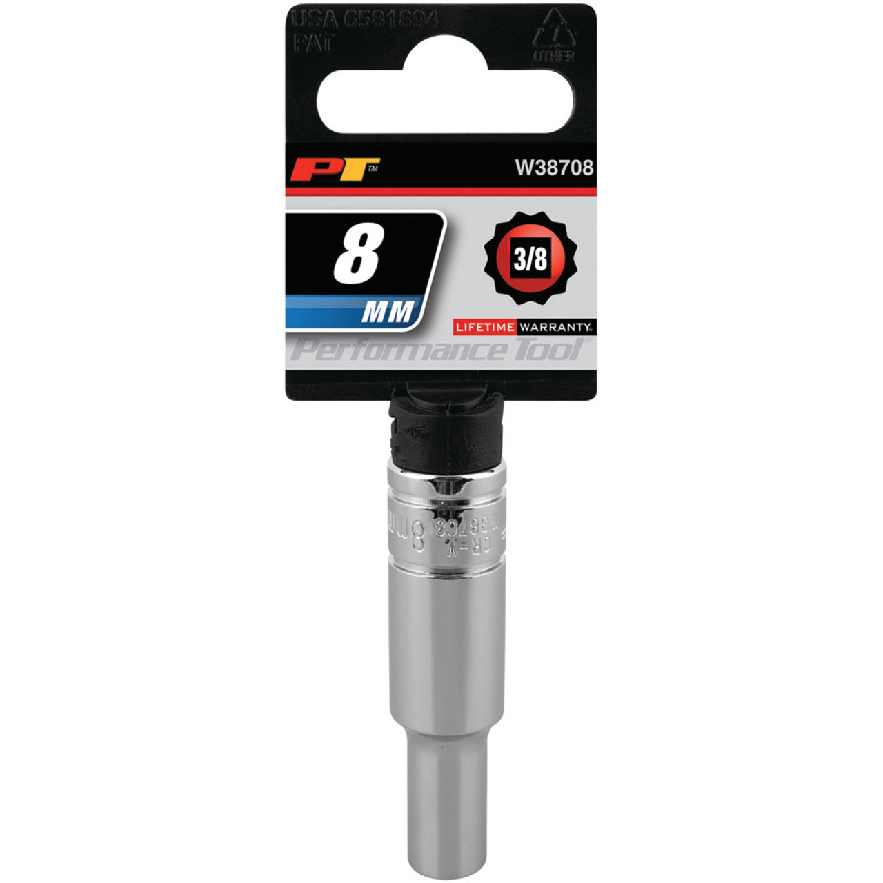 Performance Tool Deep Well 3/8" Drive Socket 12 Point Metric