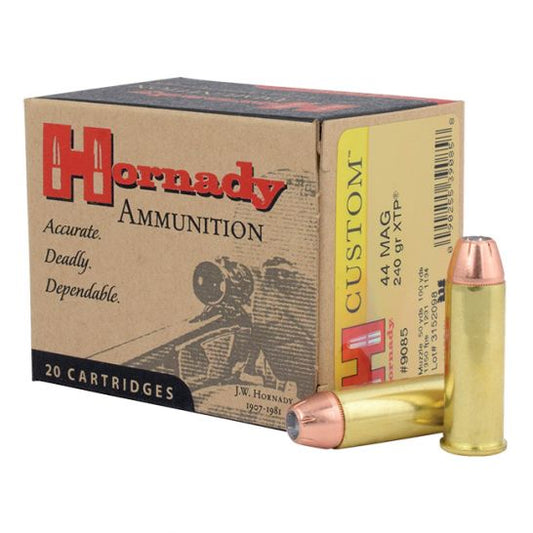 Hornady 44 Magnum 240 Grain XTP Custom Pistol Ammo 20 Pack