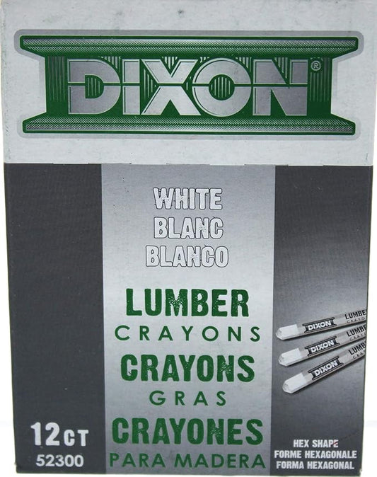 Dixon White lumber Crayon 12 Pieces