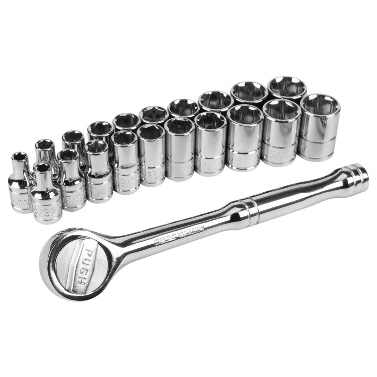 Performance Tool 1/4" Drive Socket Set 21 Piece