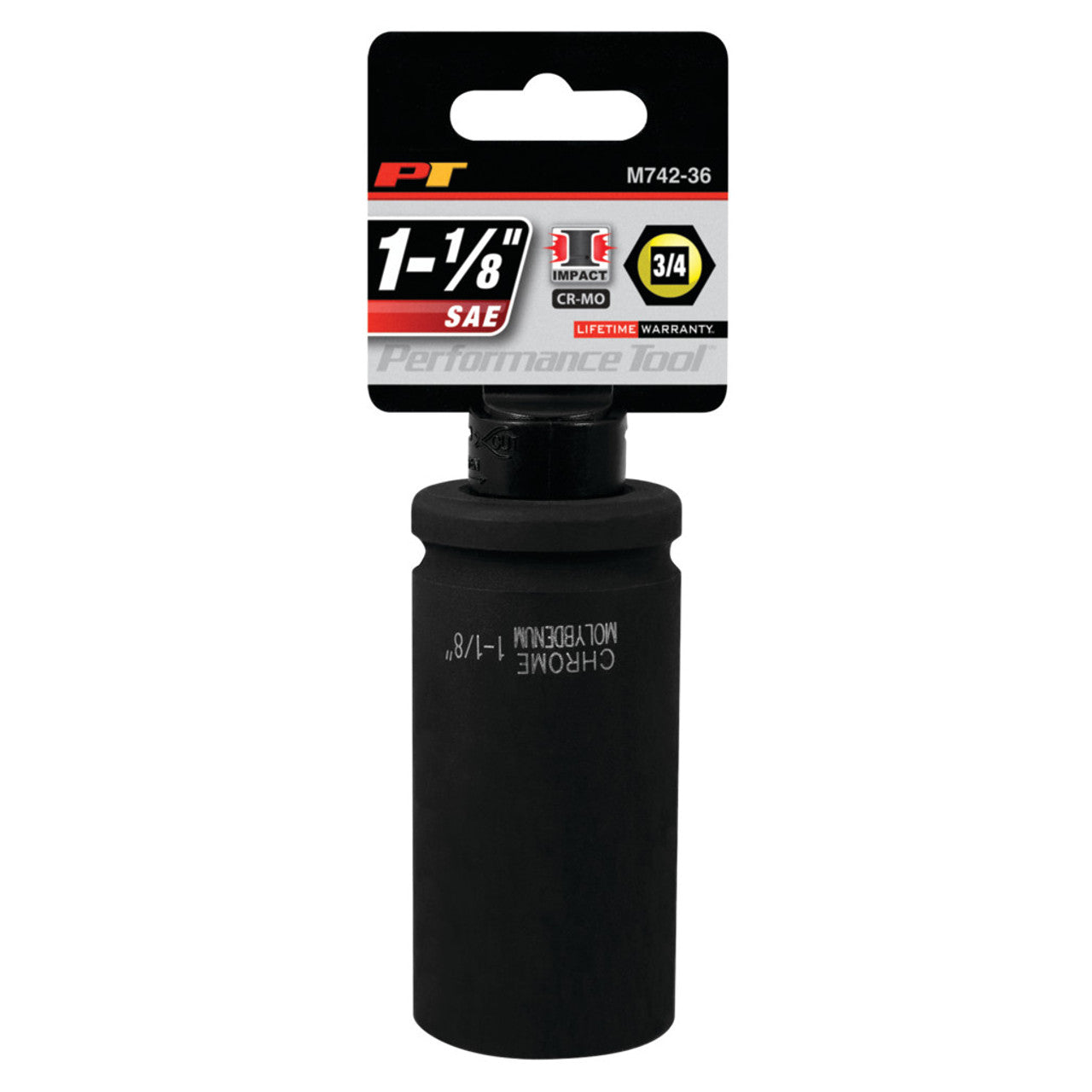 Performance Tool Deep Well Impact Socket 3/4" Drive 6 Point SAE
