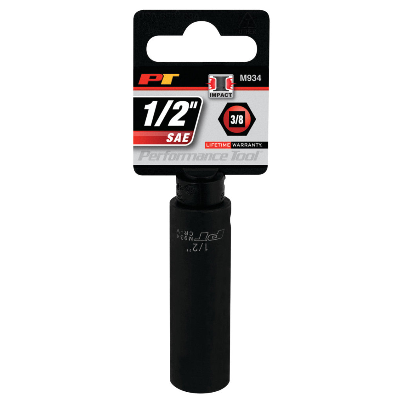 Performance Tool Deep Well Impact Socket 3/8" Drive 6 Point SAE