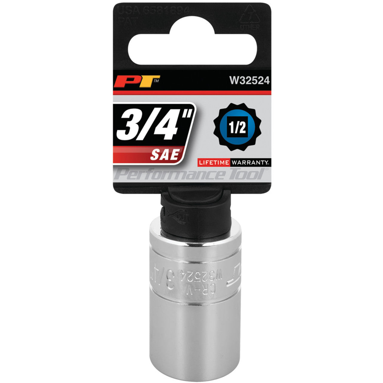 Performance Tool 1/2" Drive Socket 12 Point SAE