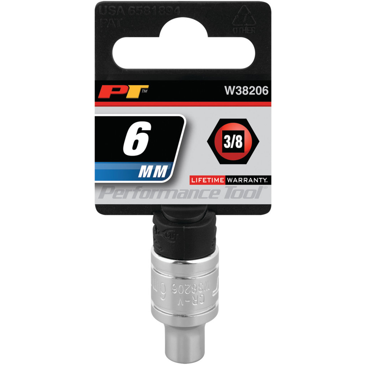 Performance Tool 3/8" Drive Socket 6 Point Metric